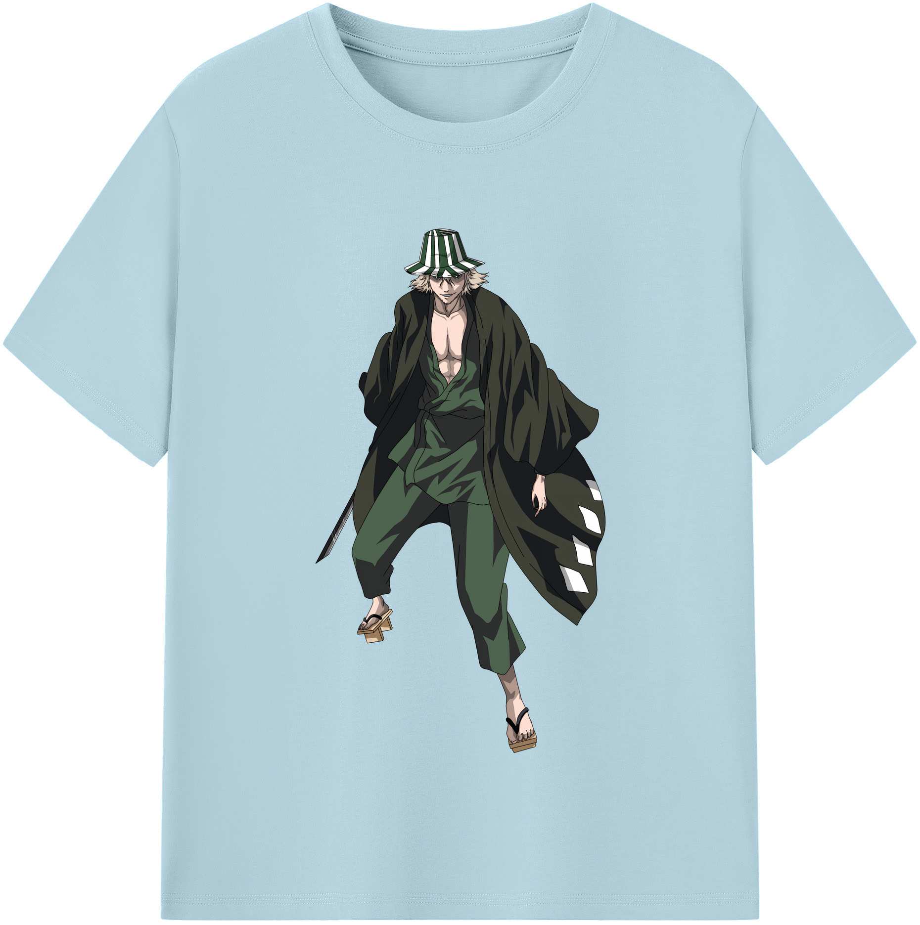（画像用） "ブリーチ 浦原 喜助（うらはら きすけ） BLEACH Urahara Kisuke " 綿100％半袖Tシャツ（フロントプリント）
